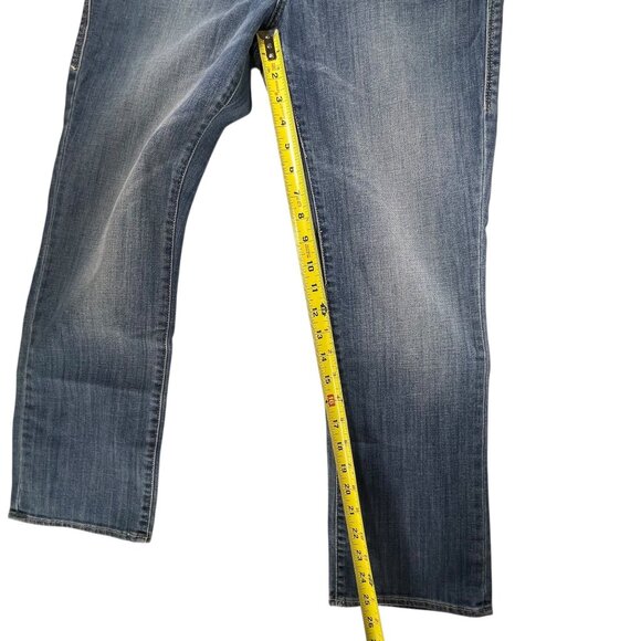 Rock & Republic Kendall Mid-Rise Jeans 10 Straight Leg Denim Button Flap Pockets - Picture 13 of 15